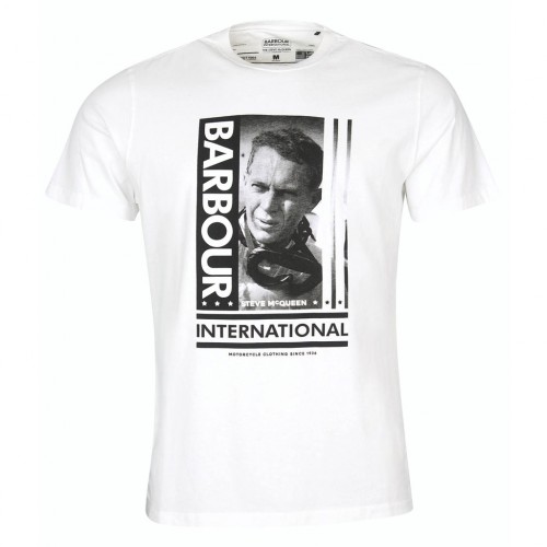 T-shirt Barbour international Goggles Steve tee con stampa Steve McQueen